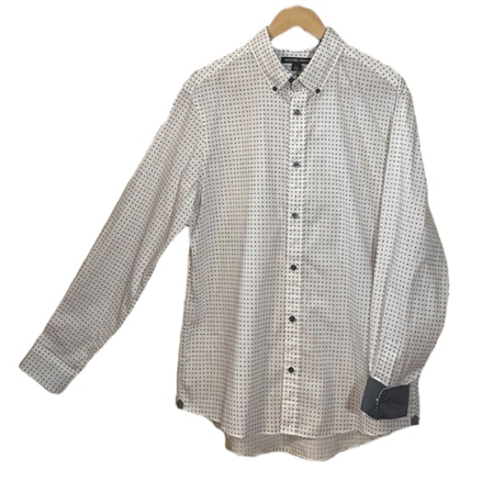 Michael Kors Tailored Fit Button Down Dress Shirt Size Large
